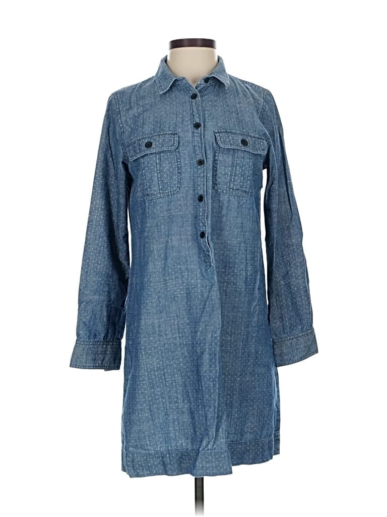Pre-owned J.crew Factory Store Casual Dress In Blue