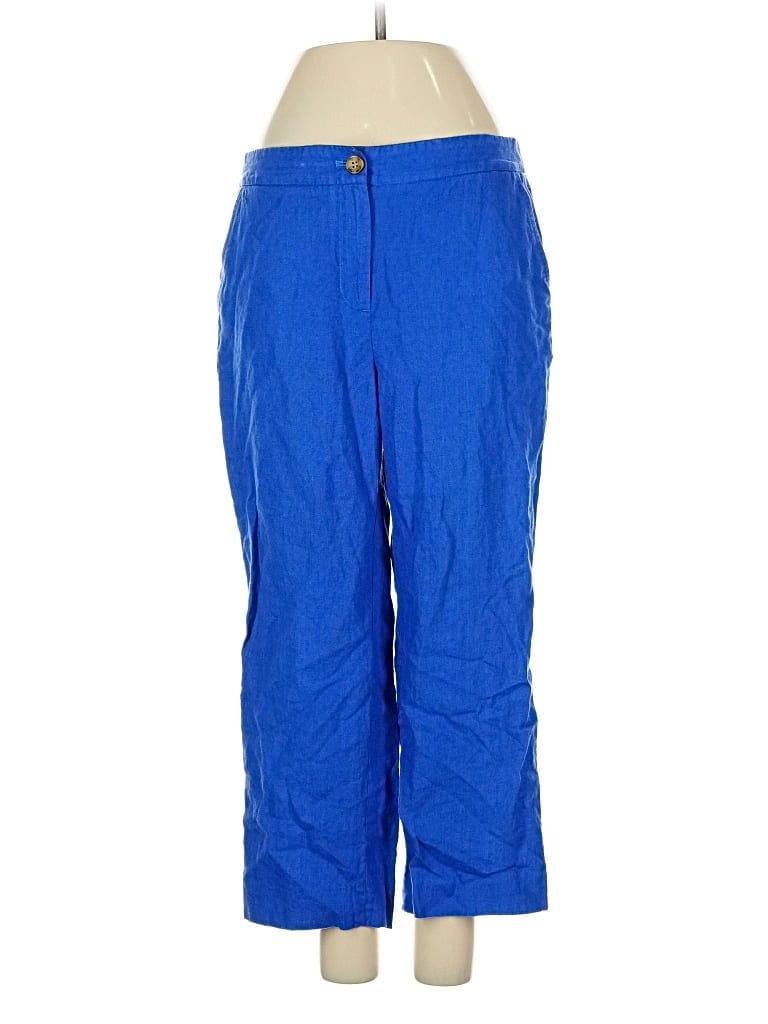 Pre-owned Talbots Linen Pants In Blue