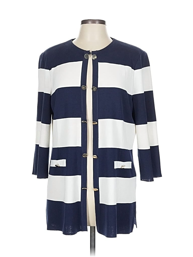 Pre-owned Ming Wang Cardigan Sweater In Blue