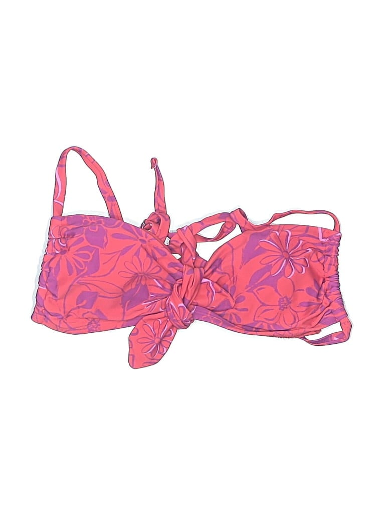 ADORE ME Pre-owned Swimsuit Top Pink Print Pattern Swimwear
