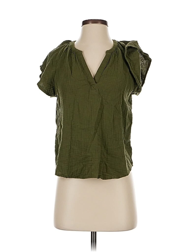 UNIVERSAL THREAD Pre-owned Short Sleeve Blouse In Green