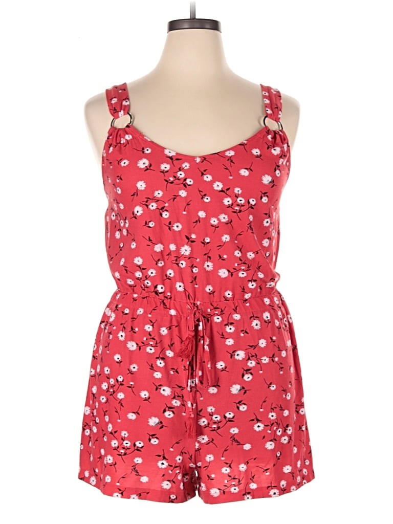 Pre-owned Derek Heart Romper In Red