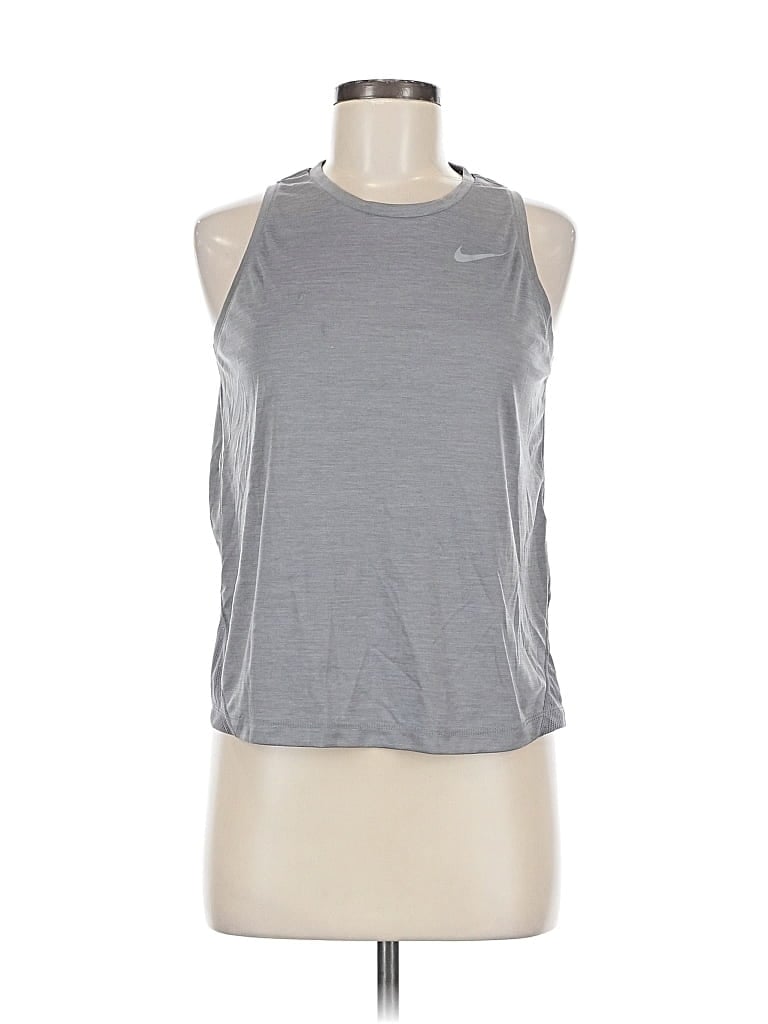Pre-owned Nike Active Tank Top In Silver