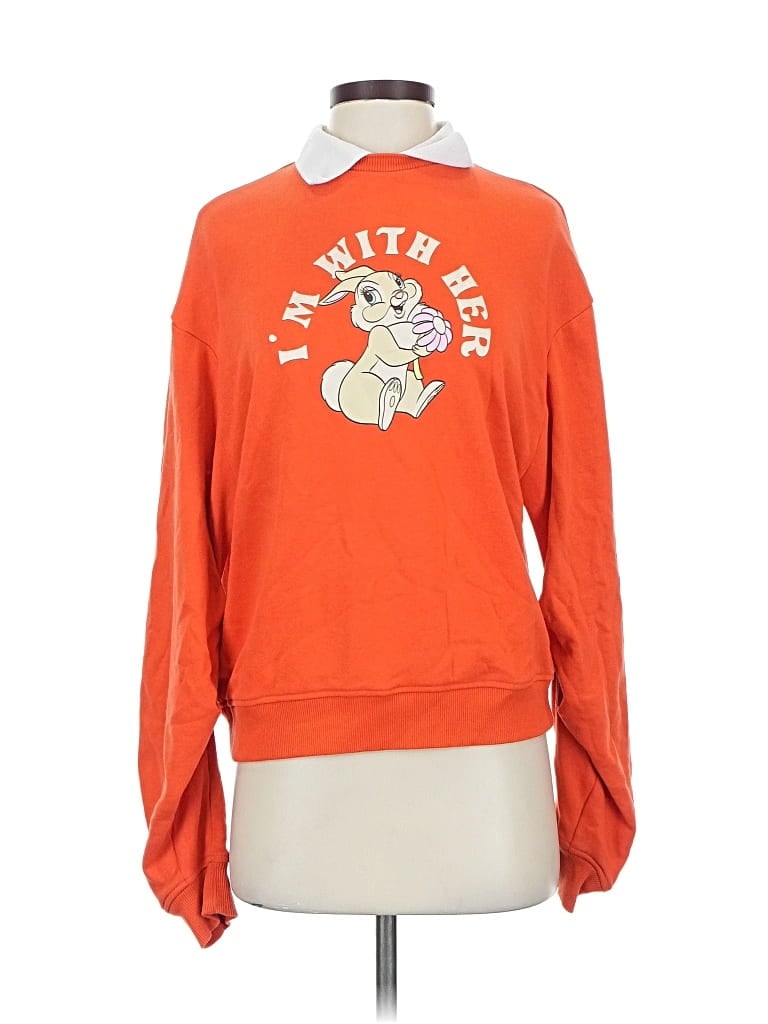 Pre-owned Divided By H&m Sweatshirt In Orange