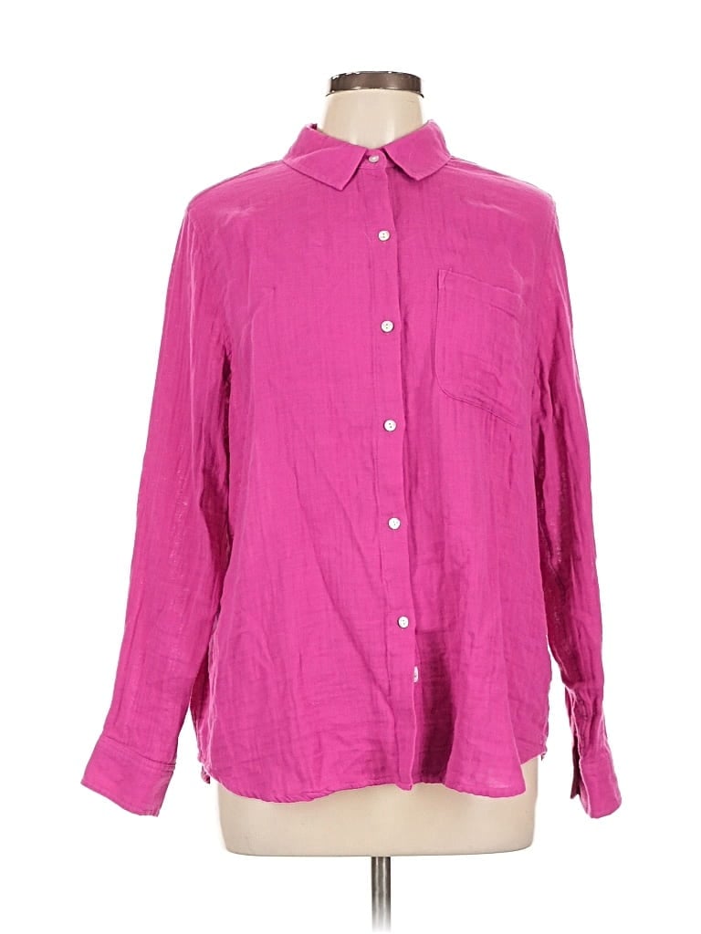 RAILS Pre-owned Long Sleeve Button Down Shirt In Pink