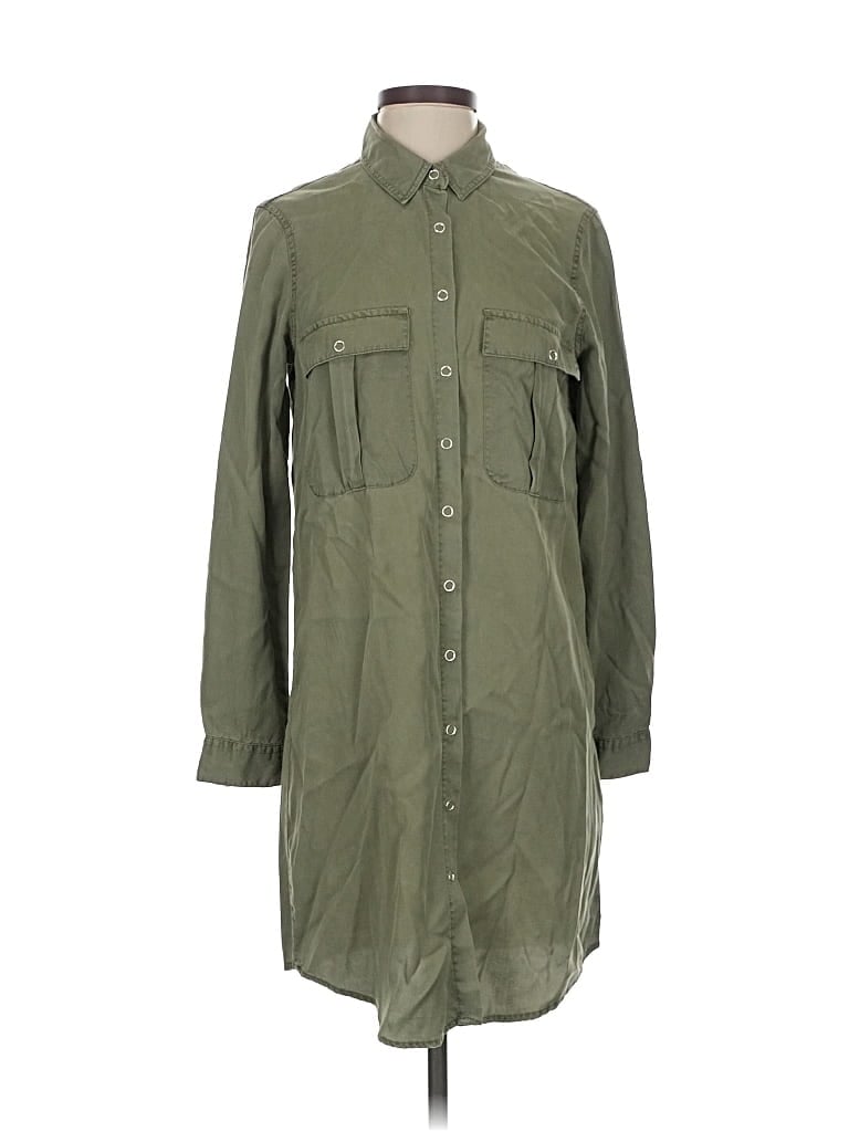 Pre-owned William B Long Sleeve Button Down Shirt In Green