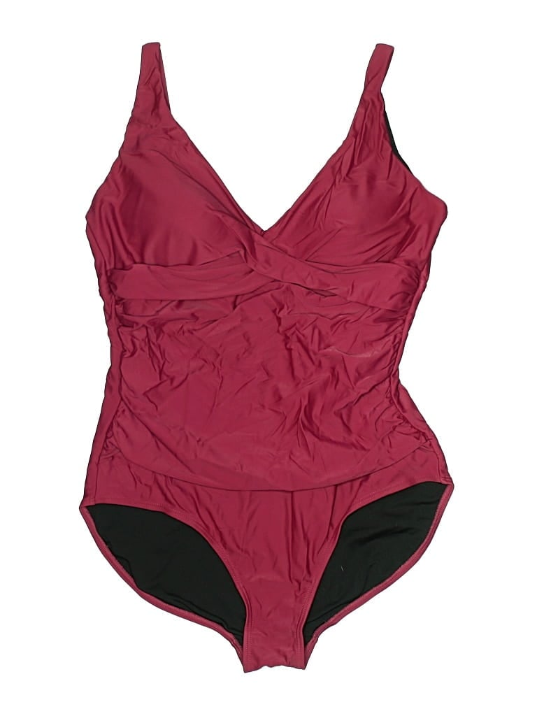Pre-owned Swimsuits For All One Piece Swimsuit In Burgundy