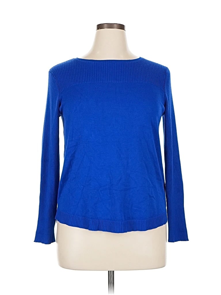 CABLE & GAUGE Pre-owned Pullover Sweater In Blue