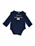 Carter's 100% Cotton Blue Long Sleeve Onesie 0-3 MO / 3 MO - photo 1