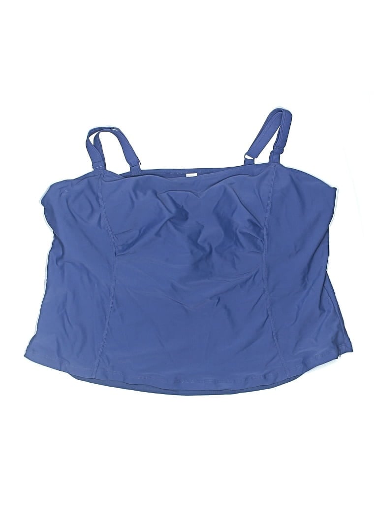 UNBRANDED Pre-owned Swimsuit Top Blue Strapless Neckline Swimwear