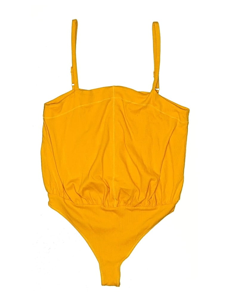 Pre-owned Intimately By Free People Bodysuit In Yellow