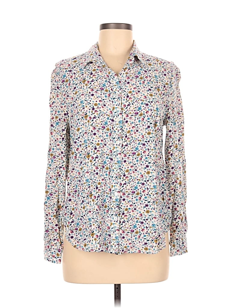 Pre-owned Jane And Delancey Long Sleeve Blouse In White