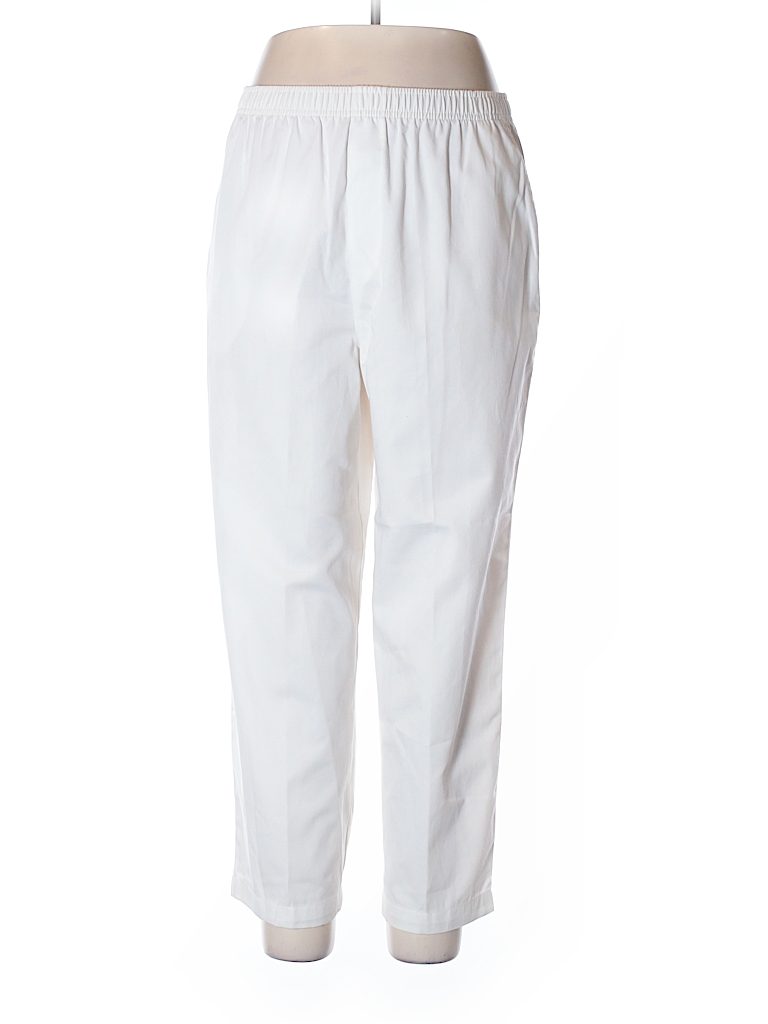 Cabin Creek Solid White Casual Pants Size 16 65 Off Thredup