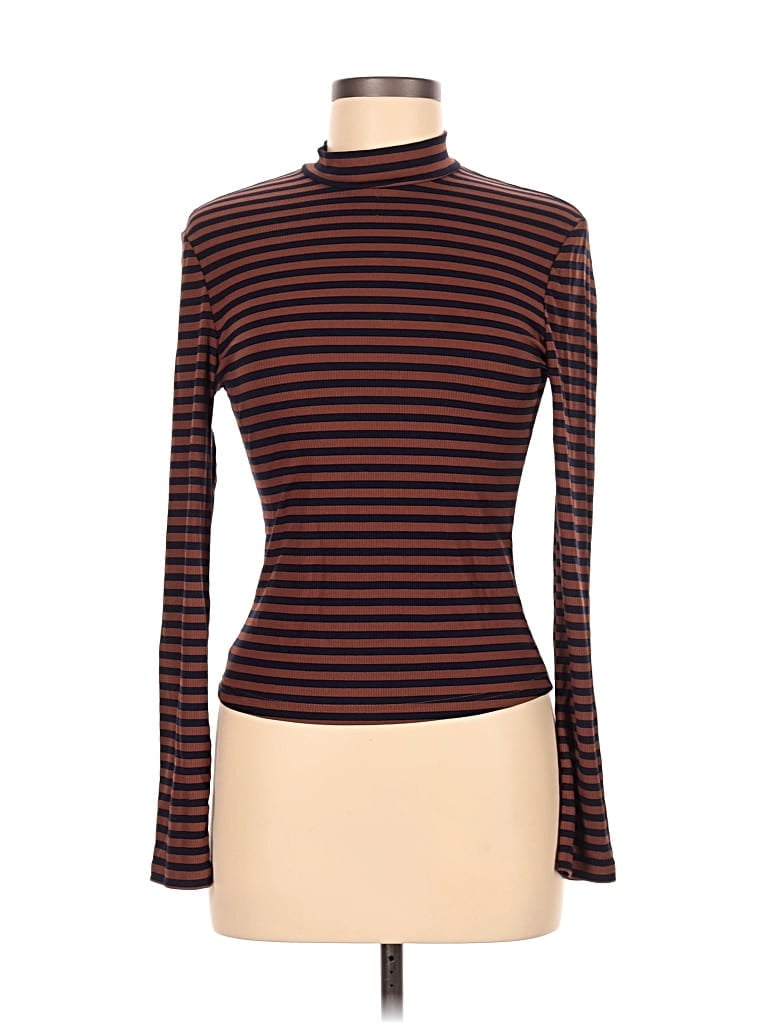 Pre-owned Shein Long Sleeve Turtleneck In Brown