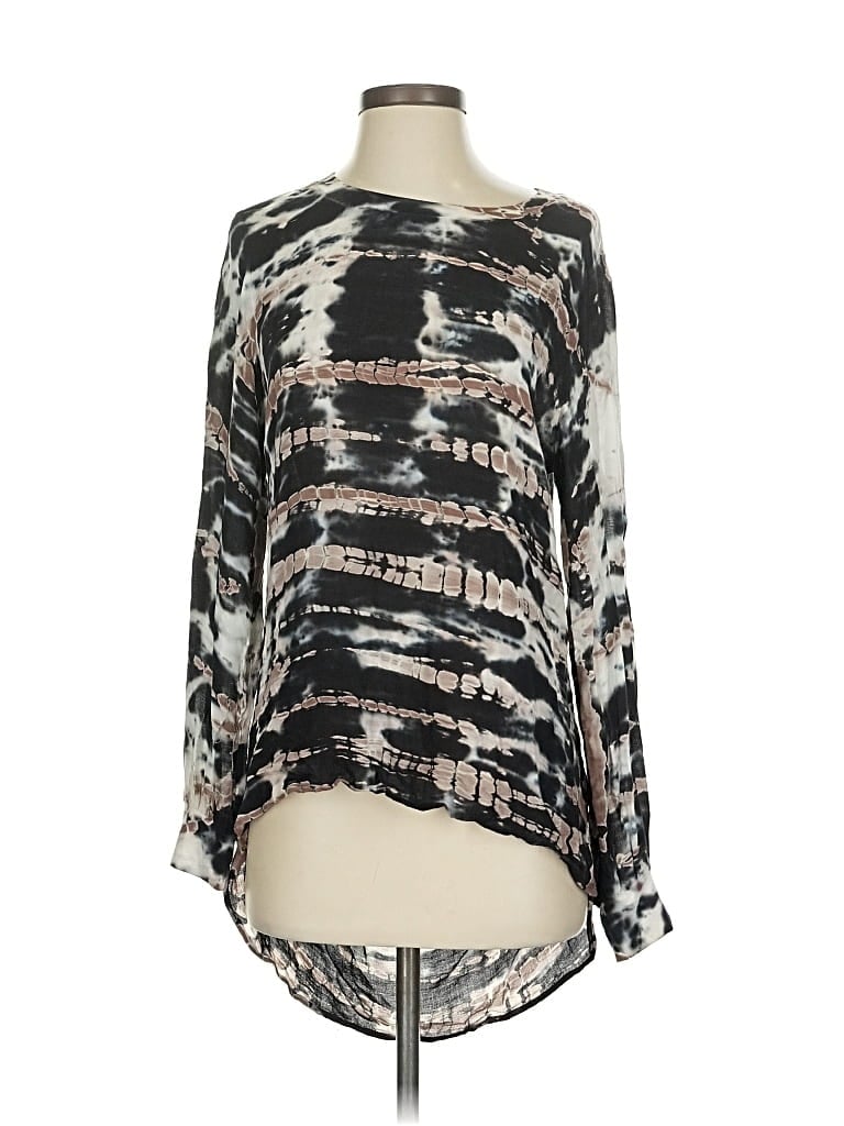 Pre-owned Assorted Brands Long Sleeve Blouse In Black