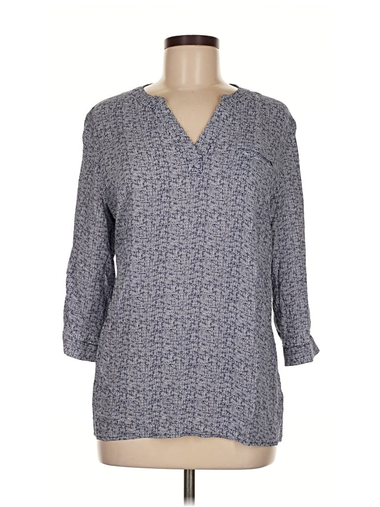Pre-owned Anne Carson 3/4 Sleeve Blouse In Gray