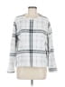 Mason Thomas 100% Polyester Plaid White Sweatshirt Size M - photo 1