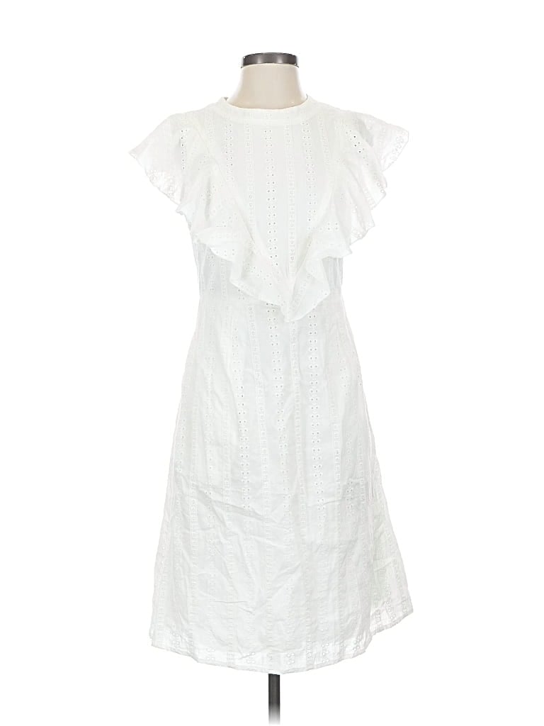 Pre-owned Roolee Casual Dress In White