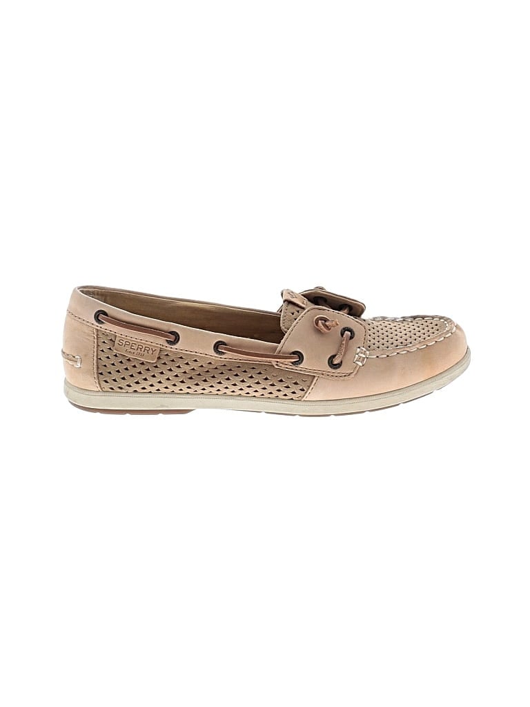 Pre-owned Sperry Top-sider® Flats Tan Shoes In Brown