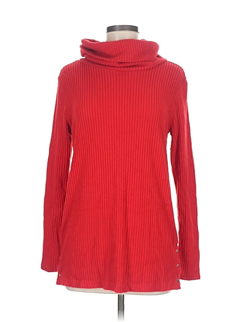 Pre-owned Liz Claiborne Turtleneck Sweater In Red