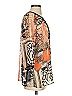 Trinity 100% Polyester Orange 3/4 Sleeve Blouse Size S - photo 4