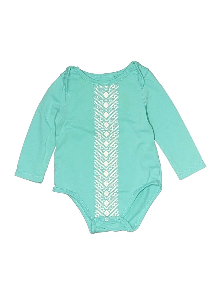 JESSICA SIMPSON Pre-owned Babies' Long Sleeve Onesie In Blue
