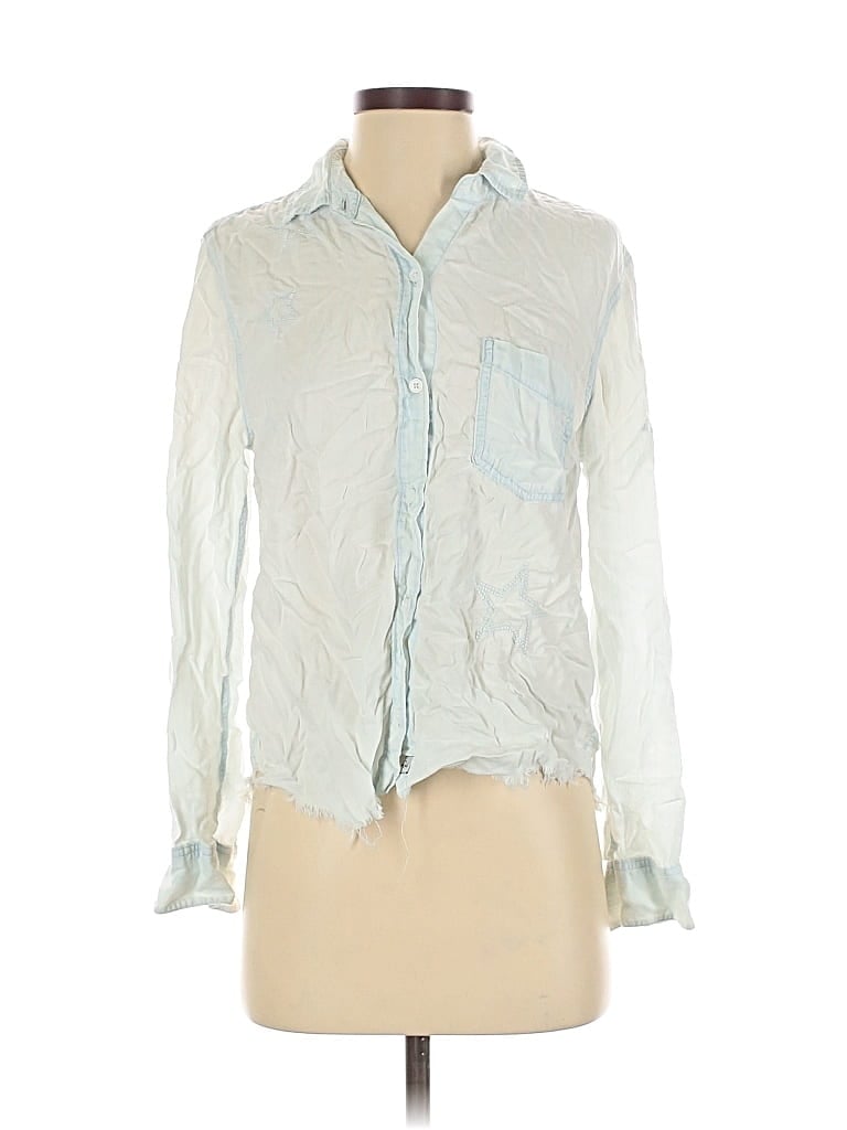 Pre-owned Rails Long Sleeve Blouse In White