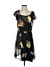 Black Rainn 100% Polyester Floral Black Cocktail Dress Size S - photo 1