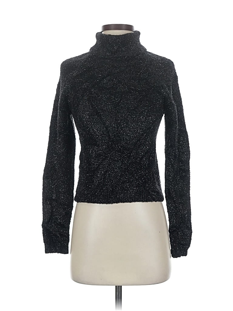 Pre-owned Newport News Turtleneck Sweater In Black