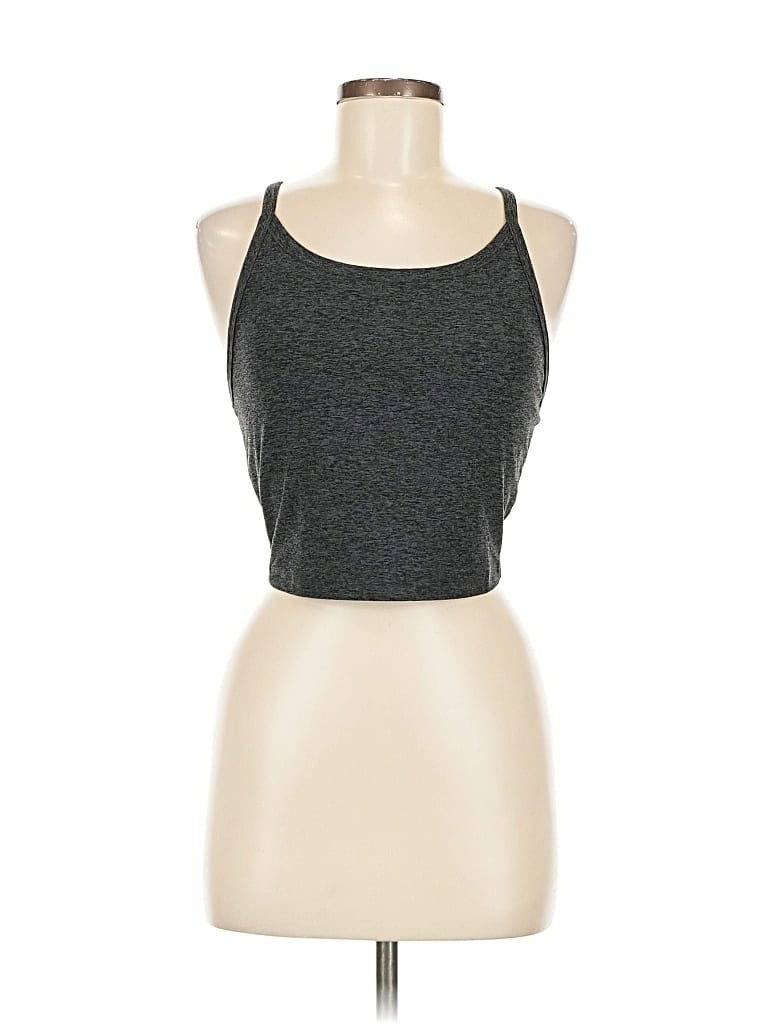 Pre-owned Assorted Brands Tank Top Gray Halter Neckline Tops