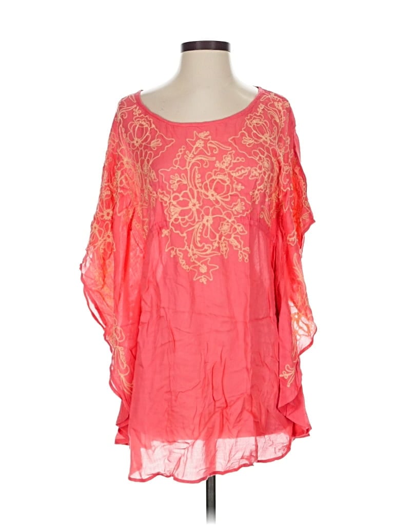 Pre-owned Sundance 3/4 Sleeve Blouse In Pink