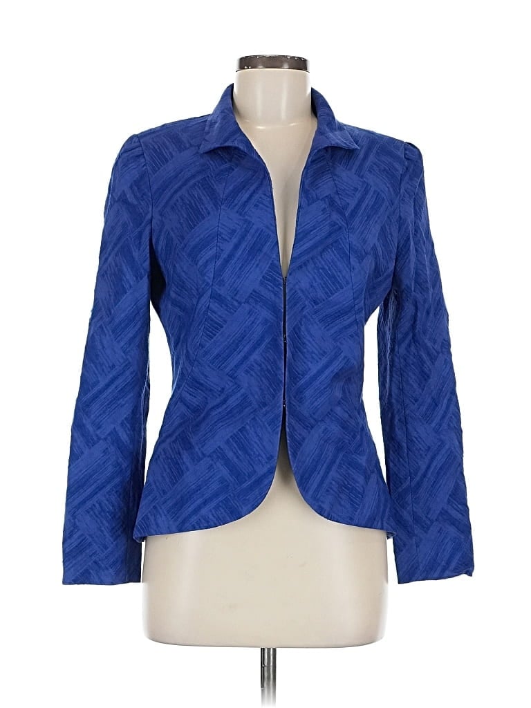 Pre-owned Lafayette 148 Blazer Jacket In Blue
