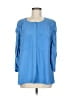 Nanette Lepore 100% Polyester Blue 3/4 Sleeve Blouse Size M - photo 1