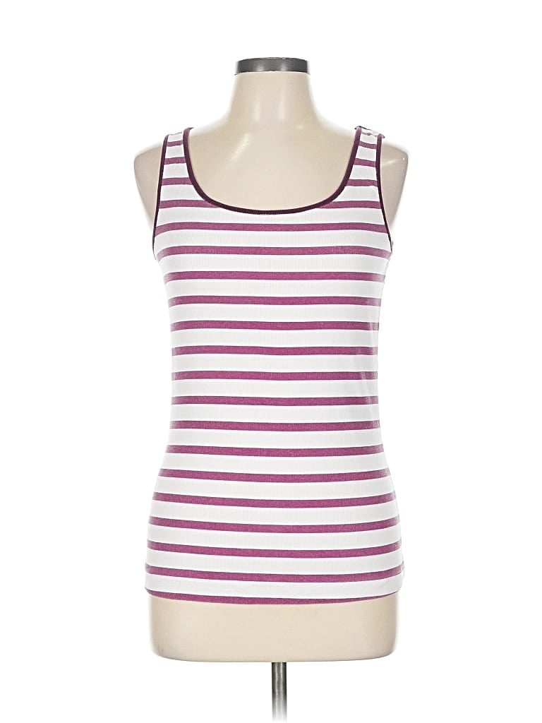 Pre-owned Eddie Bauer Tank Top Burgundy Strapless Neckline Tops