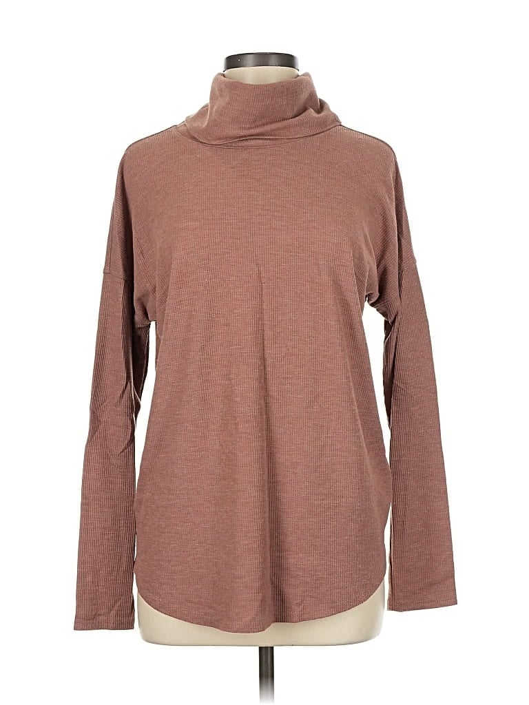 Pre-owned A New Day Long Sleeve Turtleneck In Brown