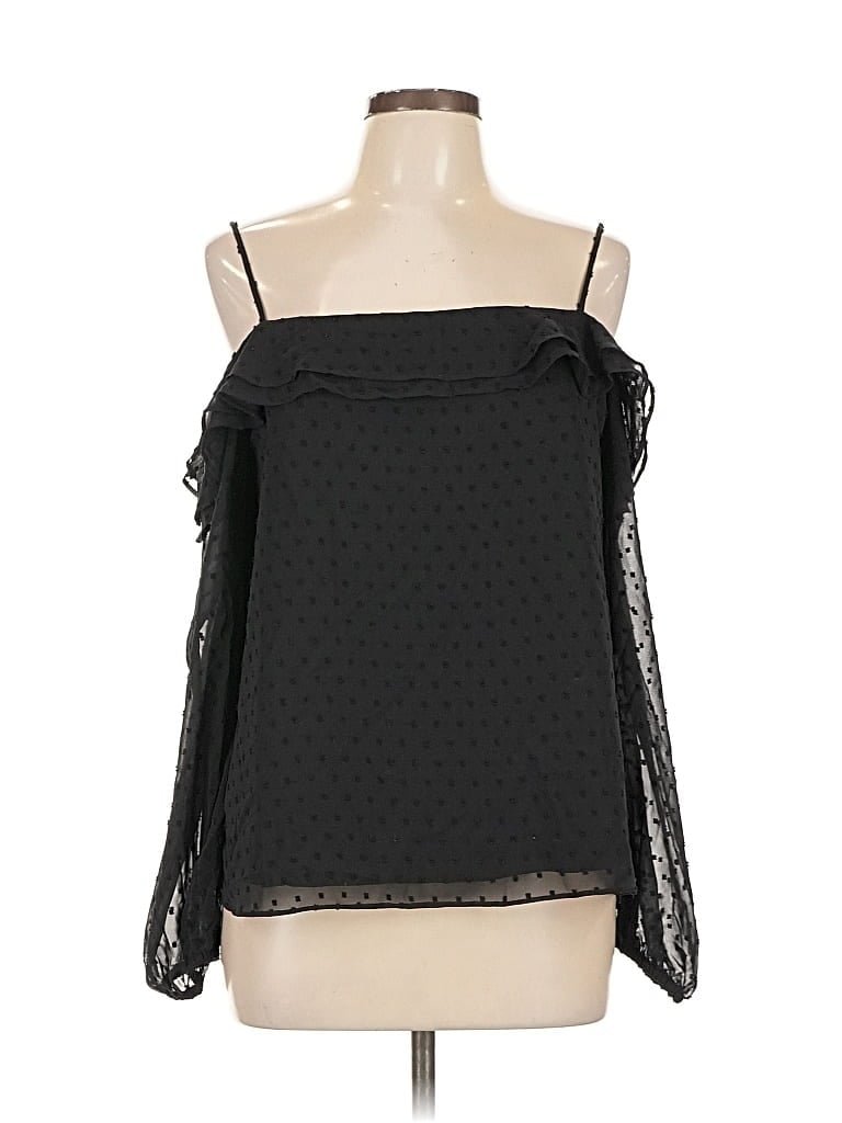 Pre-owned Ann Taylor Factory Sleeveless Blouse In Black