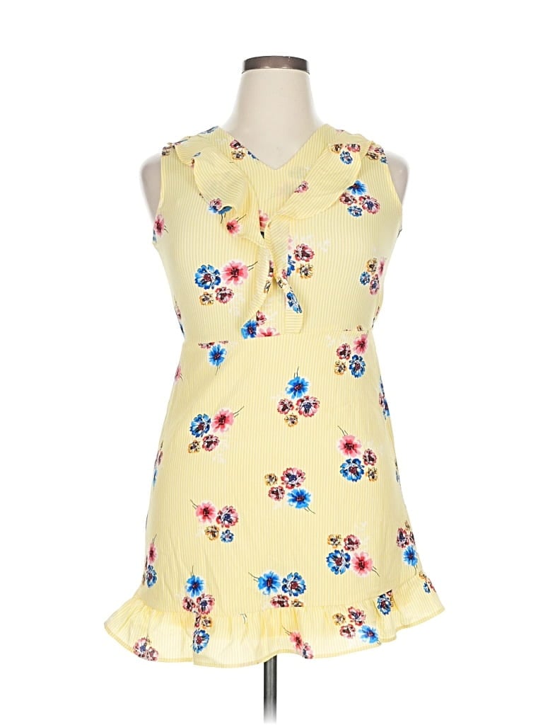 Monteau Casual Dress In Yellow