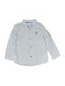 Losan Chevron-herringbone Blue Long Sleeve Button-Down Shirt Size 18-24 mo - photo 1