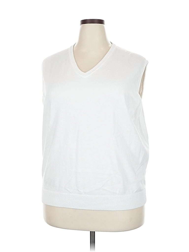 Pre-owned Assorted Brands Sweater Vest In White