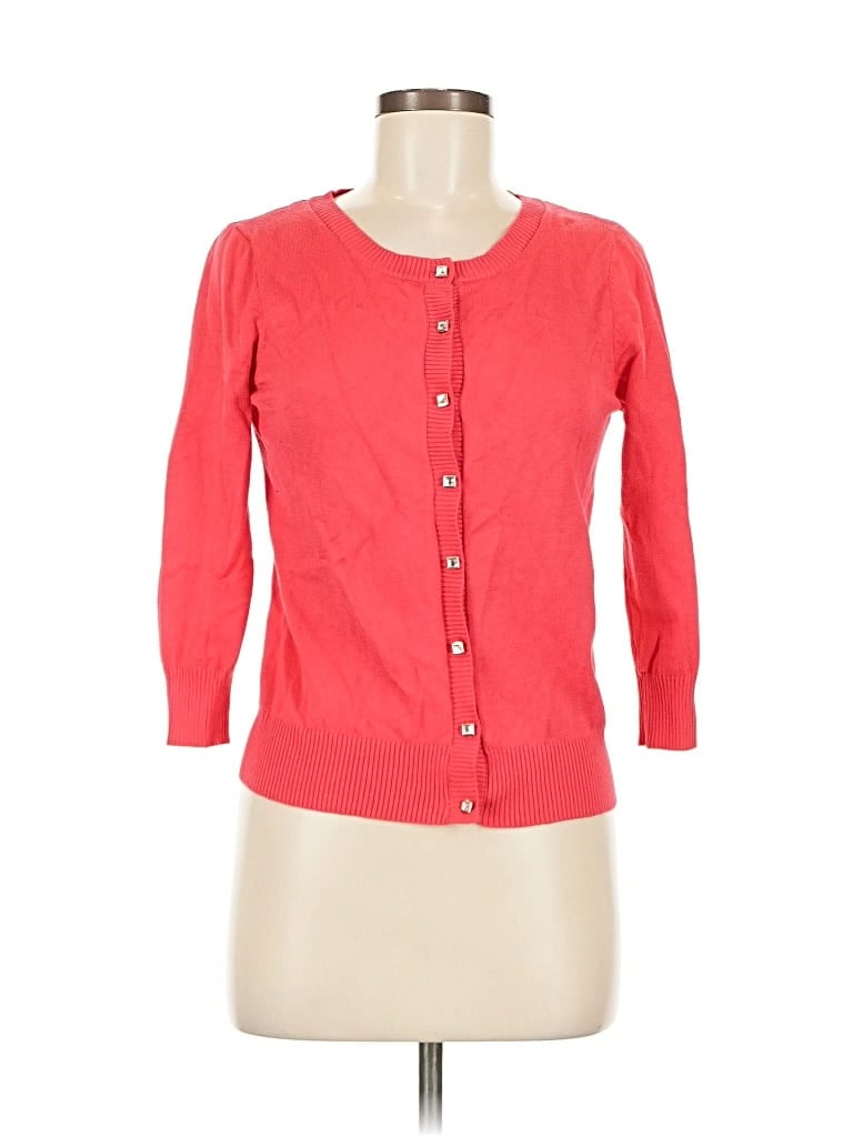 Pre-owned Joseph A Cardigan Sweater In Red