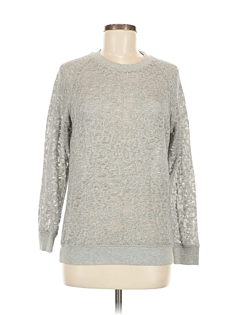 IRO Pre-owned Long Sleeve Top Gray Crew Neck Tops