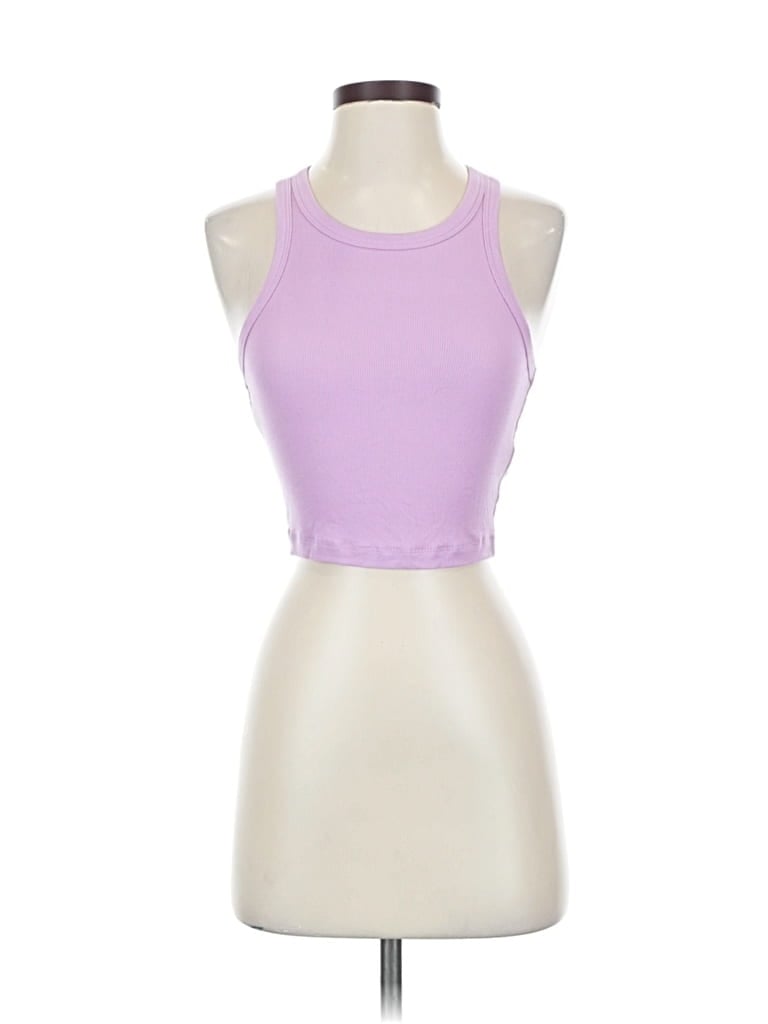 Pre-owned Sunday Best Tank Top Purple Halter Neckline Tops
