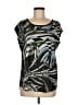 Edista 100% Polyester Black Short Sleeve Top Size M - photo 1