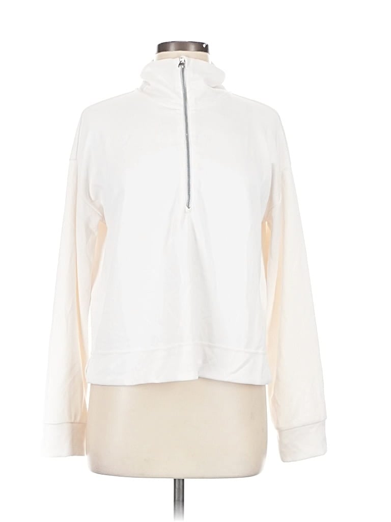 Pre-owned Athleta Sweatshirt In White