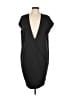 J Brand 100% Polyester Solid Black Cocktail Dress Size L - photo 1