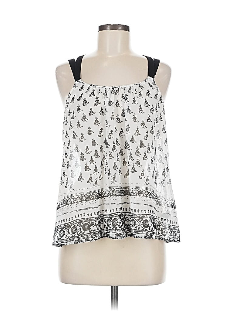 Pre-owned Express Sleeveless Blouse In White
