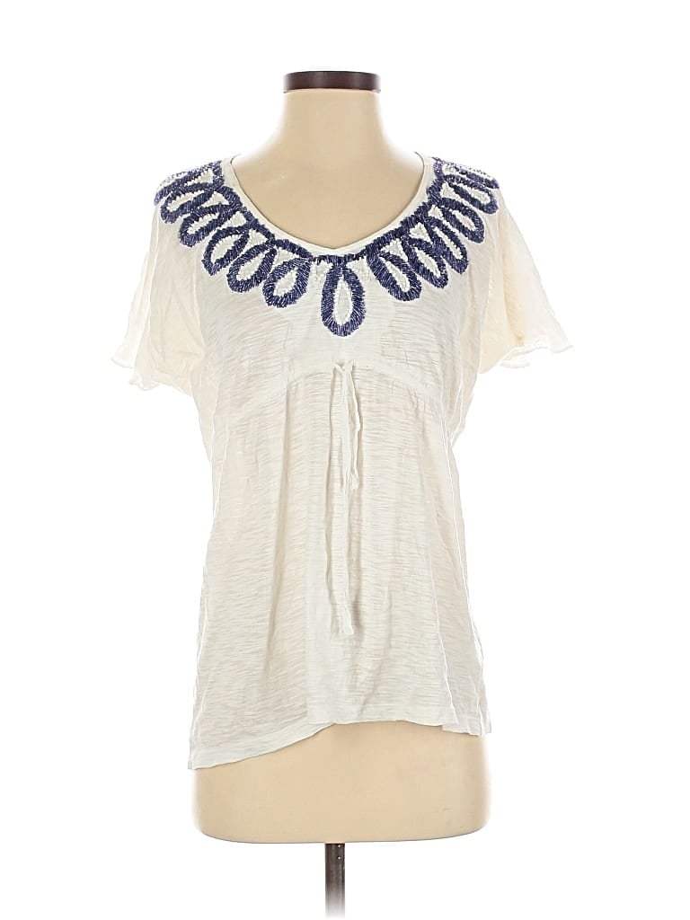 BANANA REPUBLIC Pre-owned Short Sleeve Blouse In White