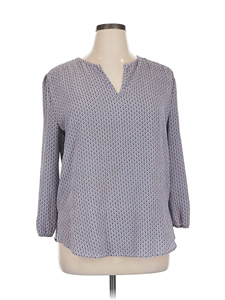 Pre-owned Fun2fun 3/4 Sleeve Blouse In Gray