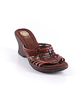 2000 Earth Shoe Solid Brown Wedges 