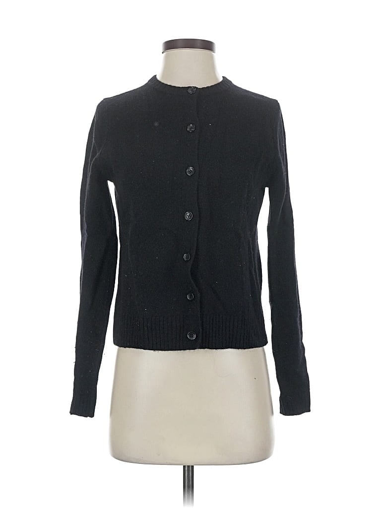 Pre-owned Zara Wool Cardigan Sweater In Black